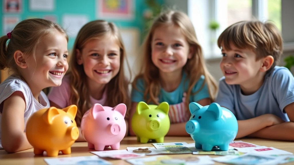 Játékos tanulás pénzzel Gyerekek pénzügyi játék közben