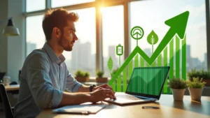 Zöld befektetés illusztráció