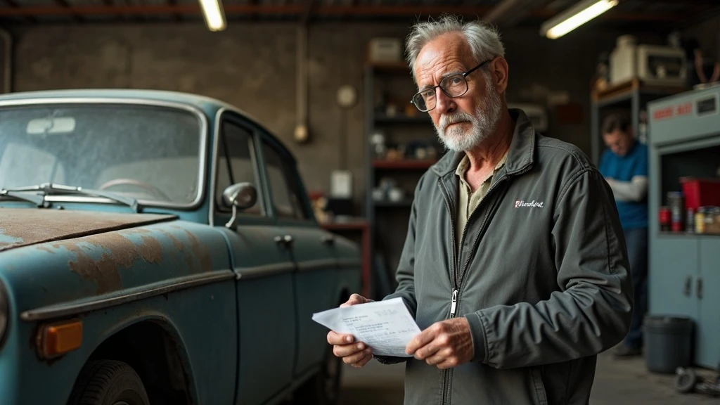 Költséges javítás dilemmája Aggódó autótulajdonos szerelőnél