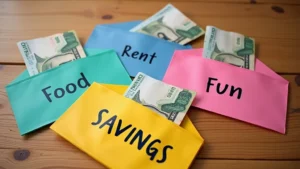 Színes borítékok forintokkal