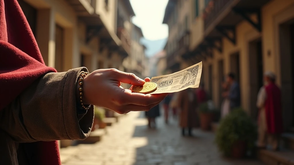 Érme és papír találkozása Középkori pénzváltás