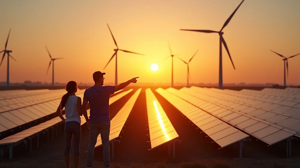 Jövőbiztos energiaforrások Napenergia és szélfarm hajnalban