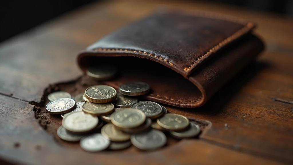 Pénz kihullik lyukas tárcából