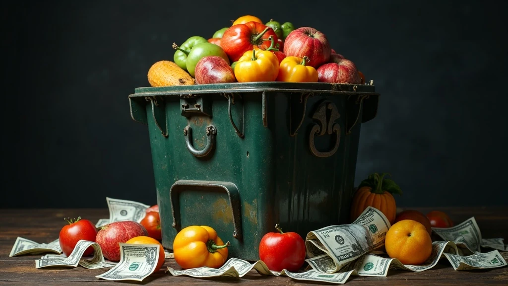 Pénz a kukában Kidobott romló élelmiszer