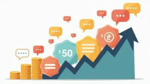 Beszédbuborékból profit grafikon